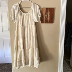 Baby doll style dress. Cream color, size medium.